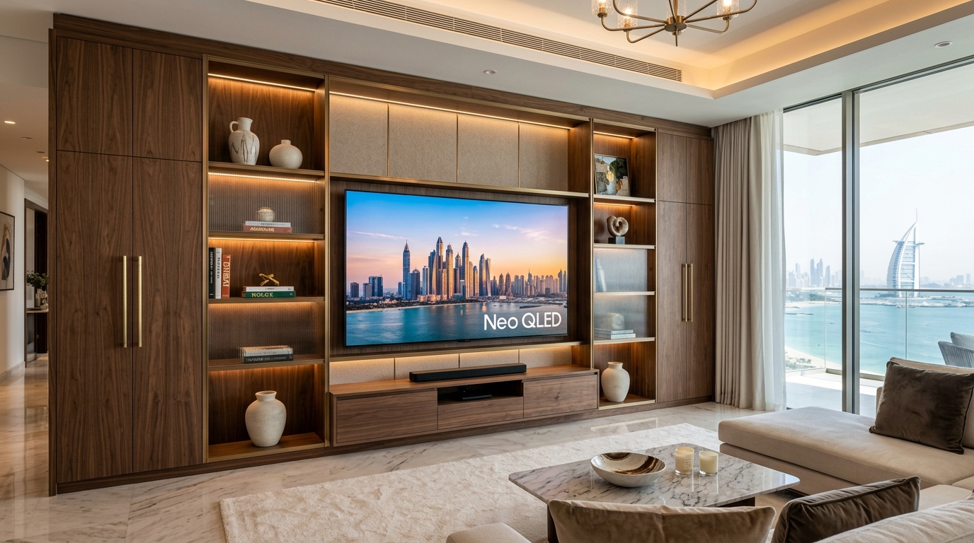 Built-In Storage Media Wall