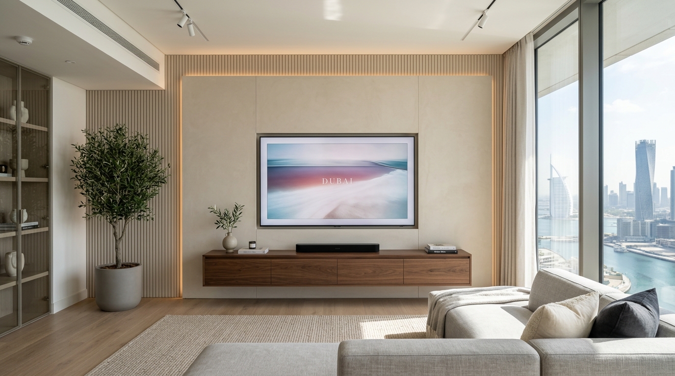 Minimalist Media Wall